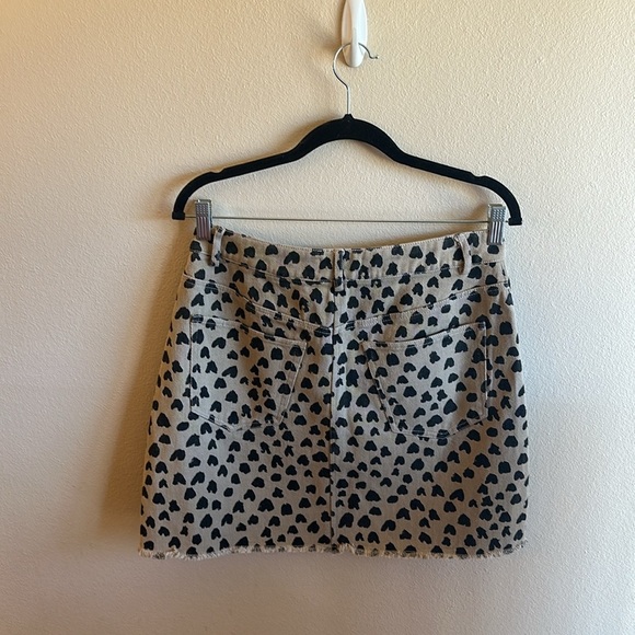 The Nines Cheetah Print Mini Skirt Size Large Stone Black High Waisted - Picture 6 of 12